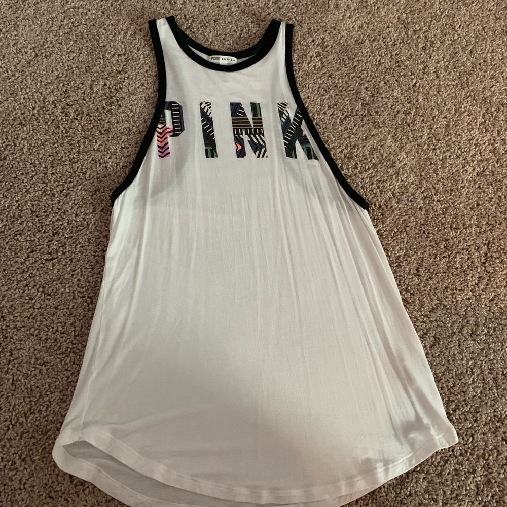 PINK tank top super soft white